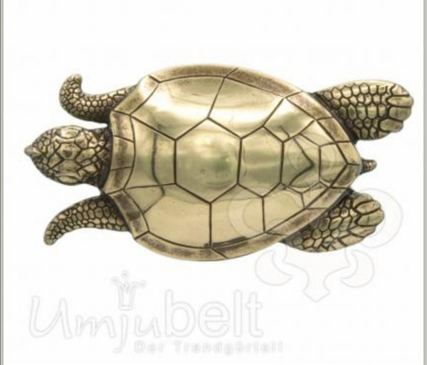 umjuBELT Gürtelschnalle  "Meeresschildkröte" , gold