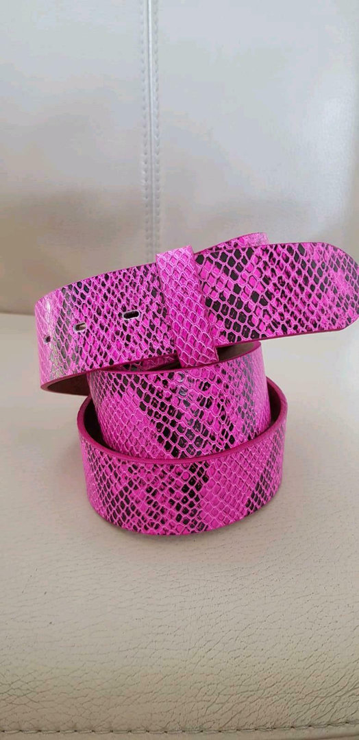Umjubelt Gürtel "Snake Crown" pink